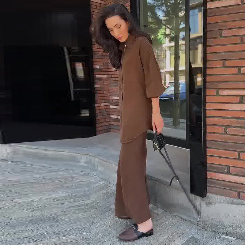 Women's Autumn Long Sleeves Casual Solid Color Suits