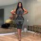 Dress Polyester Mesh Stitching Milk Silk Dresses