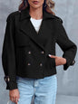 Women's Fashion Casual Double-breasted Trench With Pockets Coats