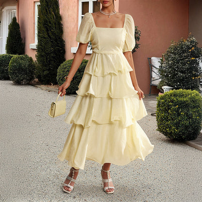 Women's Temperament Leisure Elegant Cake Dress Puff Dresses