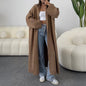 Women's Fashion Long Sleeve Wool Overcoat Trench Sweaters
