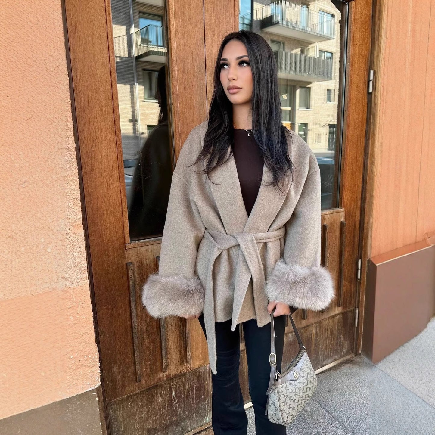 Women's Glamorous Stylish Fashionable High-grade Woolen Coats