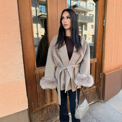 Women's Glamorous Stylish Fashionable High-grade Woolen Coats