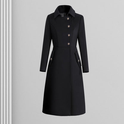 Women's Professional Woolen Winter Mid-length Elegant Wool Coats