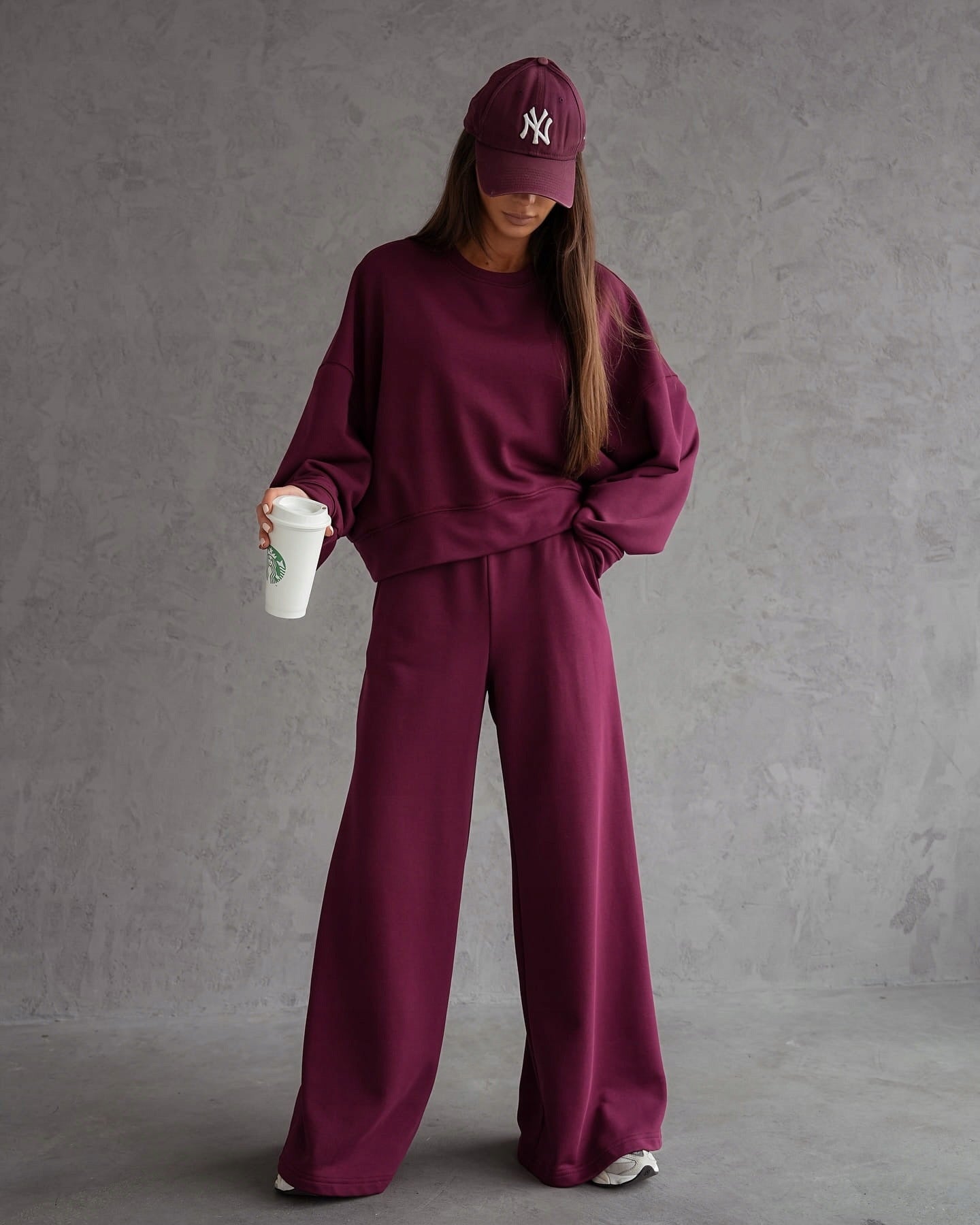 Women's Sleeve Wide Leg Two-piece Casual Korean Suits