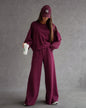 Women's Sleeve Wide Leg Two-piece Casual Korean Suits