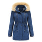 Women's Loose Cotton Clothes Removable Hat Fleece Coats