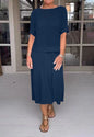 Chic Knitted Empty Dress Casual Solid Color Suits