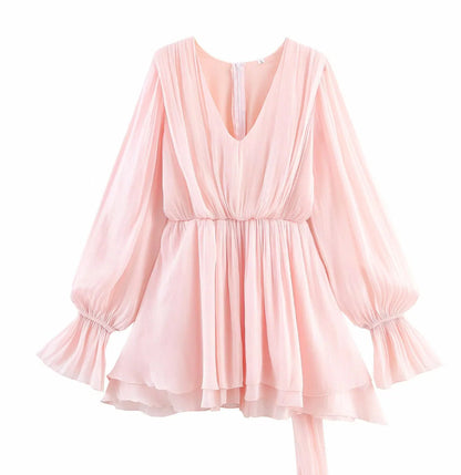 Women's Pure Desire Wind Waist Irregular Hem Dresses