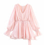 Women's Pure Desire Wind Waist Irregular Hem Dresses