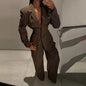 Slouchy Charming Autumn Temperament Striped Trousers Suits