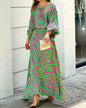 Women's Summer Loose Print Long-sleeved High Waist Suits