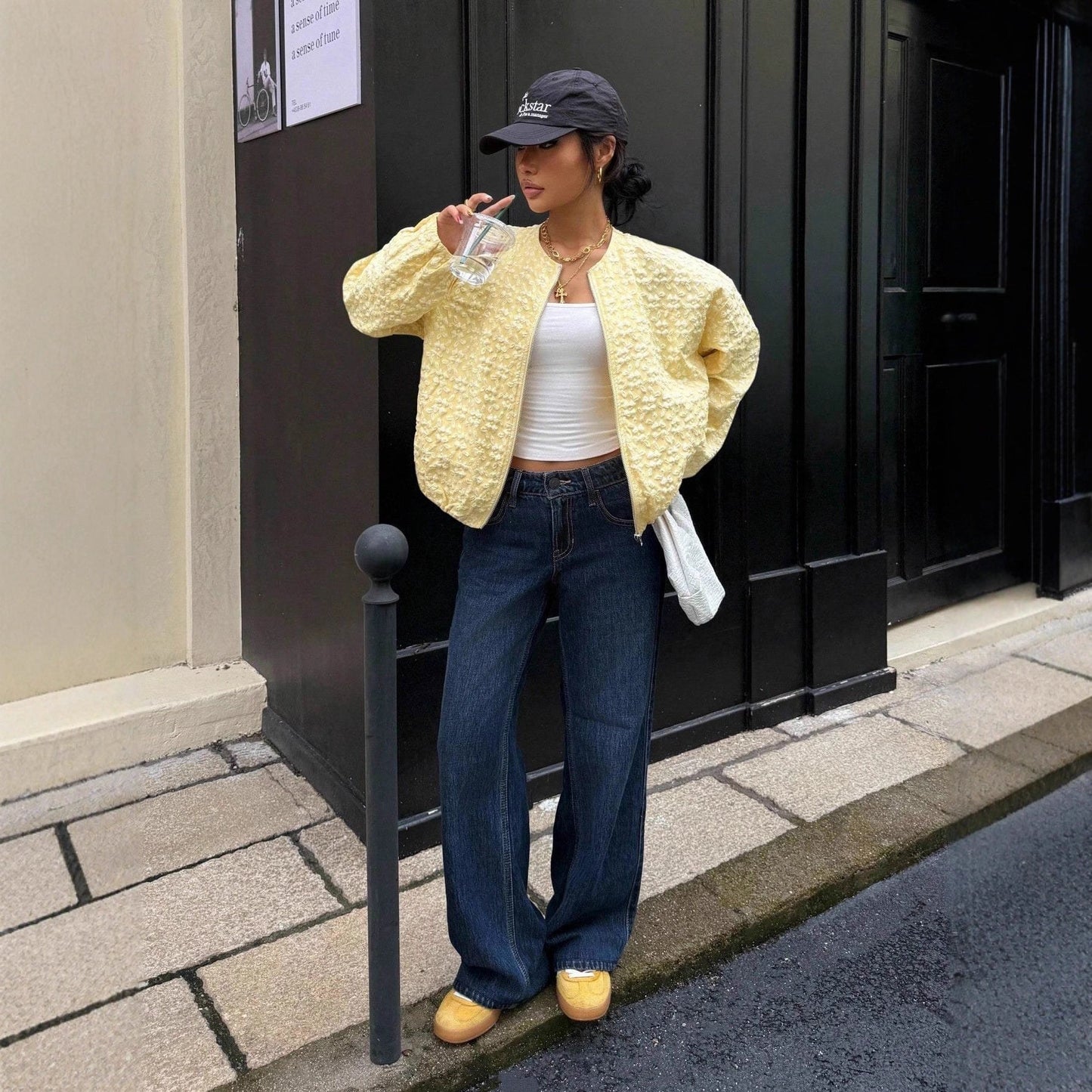 Women's Classic Long-sleeved Jacquard Baseball Casual Jackets