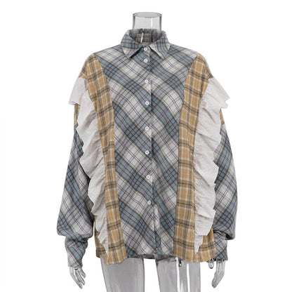 Women's Single-breasted Loose Casual Fashion Outer Wear Blouses