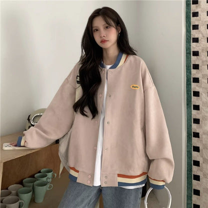 Junior High School Loose Thin Retro Coats