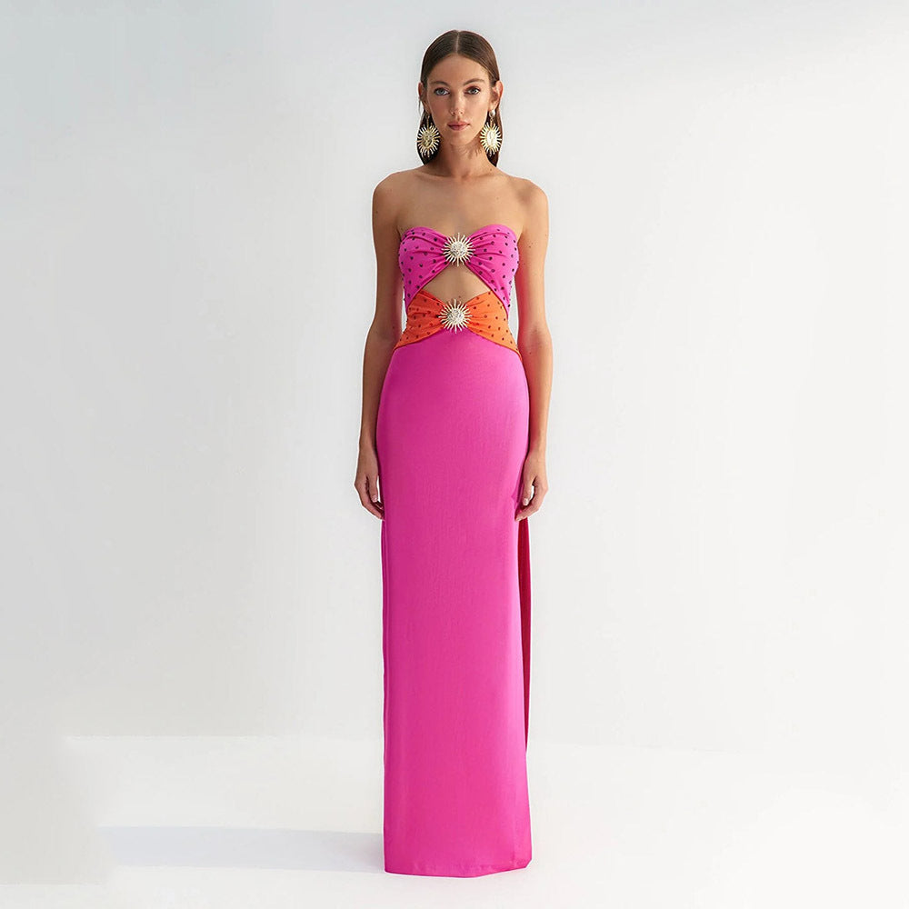 Women's Metal Accessories High-grade Elegant Long Slim Fit Tops