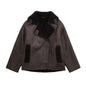 Artificial Lamb Fur Lapel Integrated Double-sided Jackets