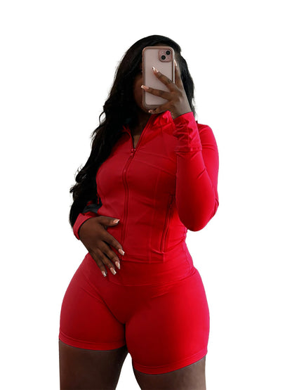 Women's Leisure Sexy Tight Long Sleeve Two-piece Suits