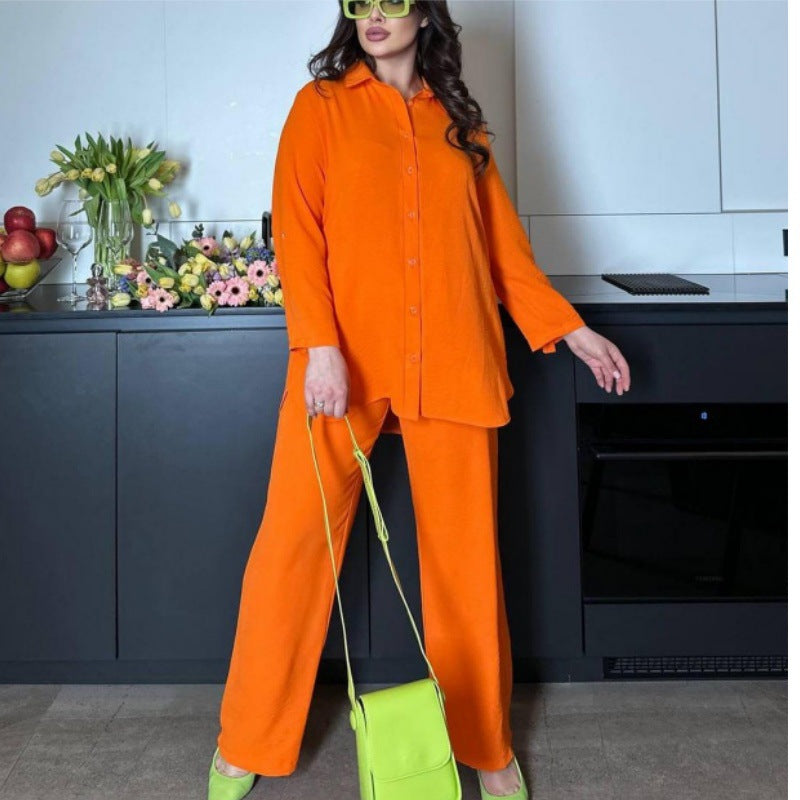 Women's Fashion Loose-fitting Long Sleeves Casual Elastic Suits