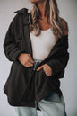 Women's Fashion Long Sleeve Single-breasted Fleece Shirt Coats