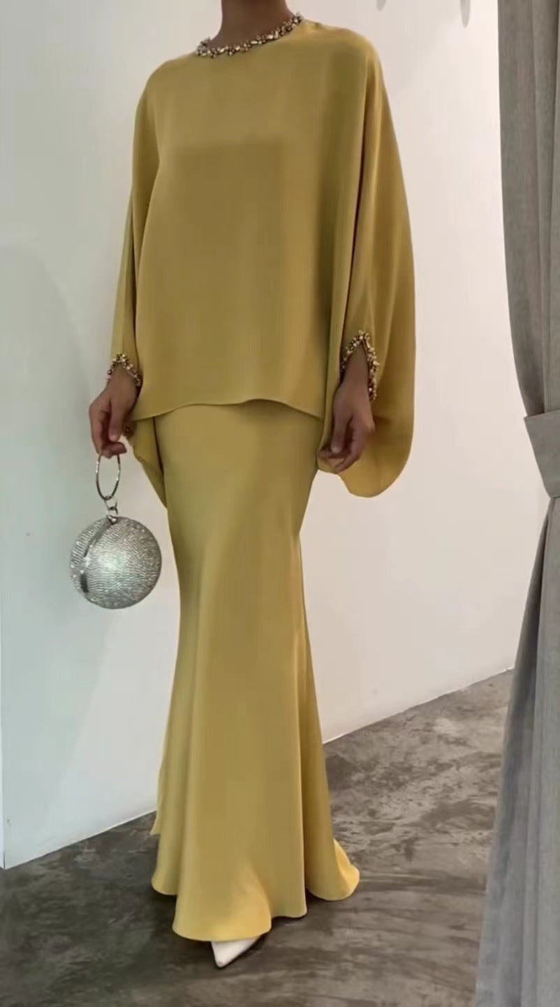 Slouchy Glamorous Popular Pearl Mop Dress Suits