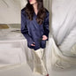 Women's Autumn Solid Color Mercerizing Two-piece Set Suits