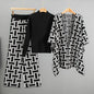 Women's High-grade Elegant Shawl Fashionable Jacquard Three-piece Sweaters