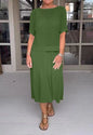 Chic Knitted Empty Dress Casual Solid Color Suits
