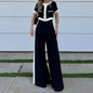 Women's Fashion Commuter T-shirt Style Two-piece Set Pants