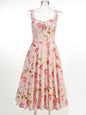 Floral Print Dress Midi Elegant Slimming Dresses