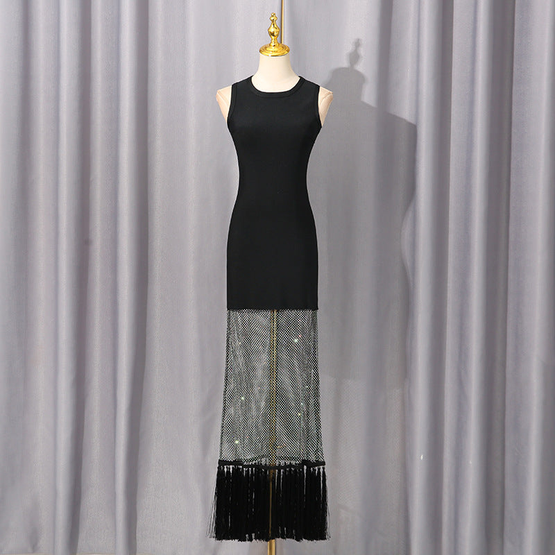 Women's Phantom Round Neck Sleeveless Long Dress Dresses