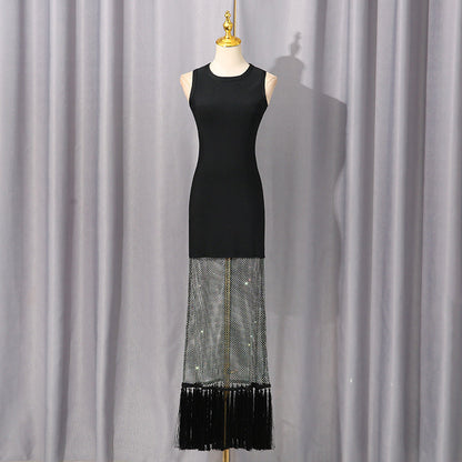 Women's Phantom Round Neck Sleeveless Long Dress Dresses