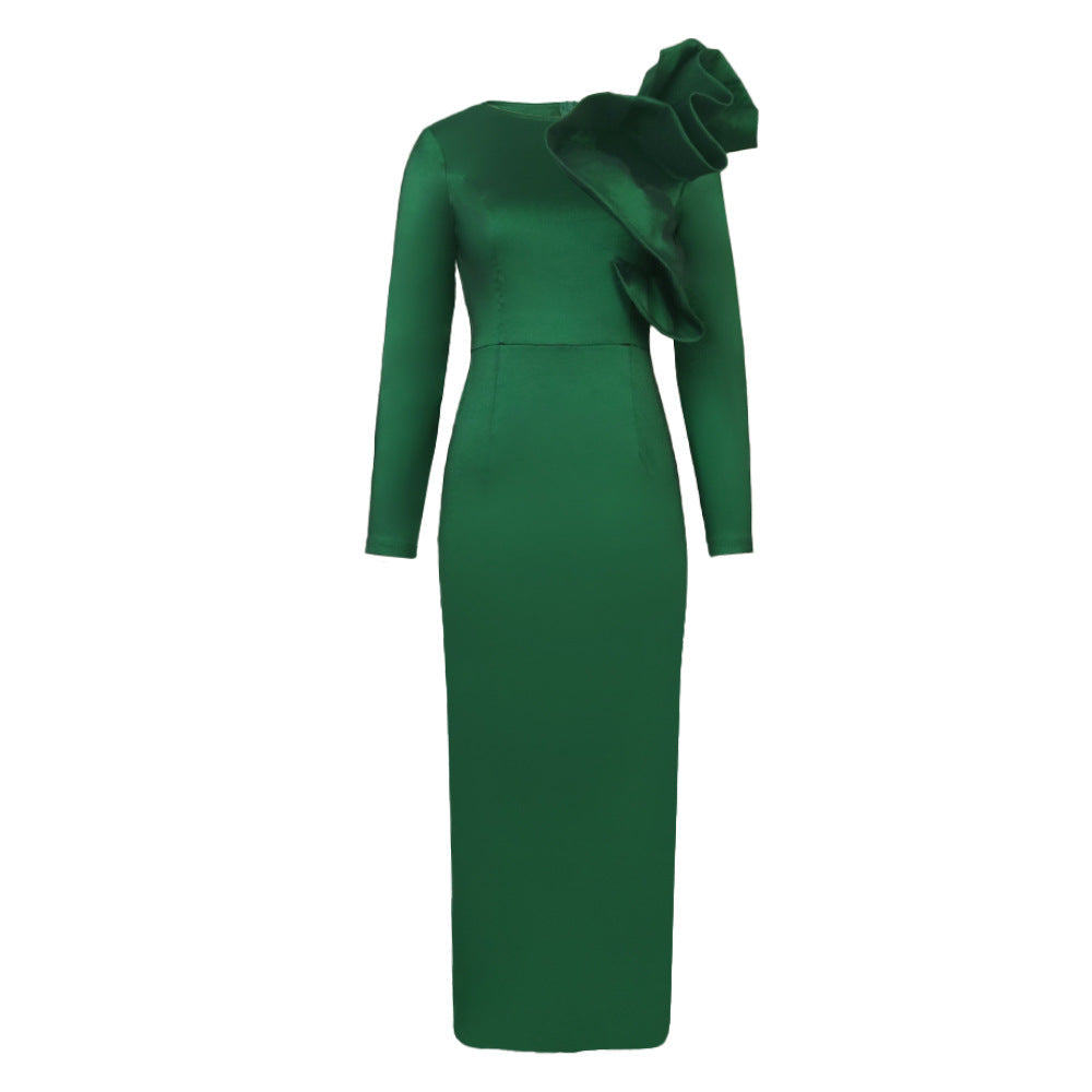 Women's Creative Design Three-dimensional Ruffled One-step Banquet Dresses