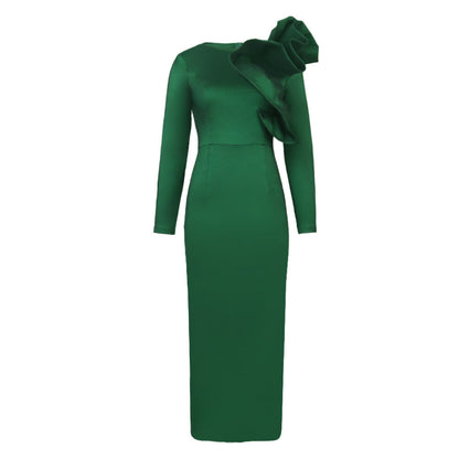 Women's Creative Design Three-dimensional Ruffled One-step Banquet Dresses