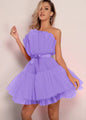 Women's Tube Mesh Graceful Bow Pettiskirt Dress Tops