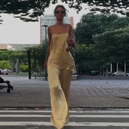 Women's Summer Sling Simple Graceful Fashionable Backless Suits