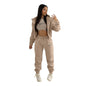 Women's Fashion Wear Brushed Hoody Hooded Leisure Suits