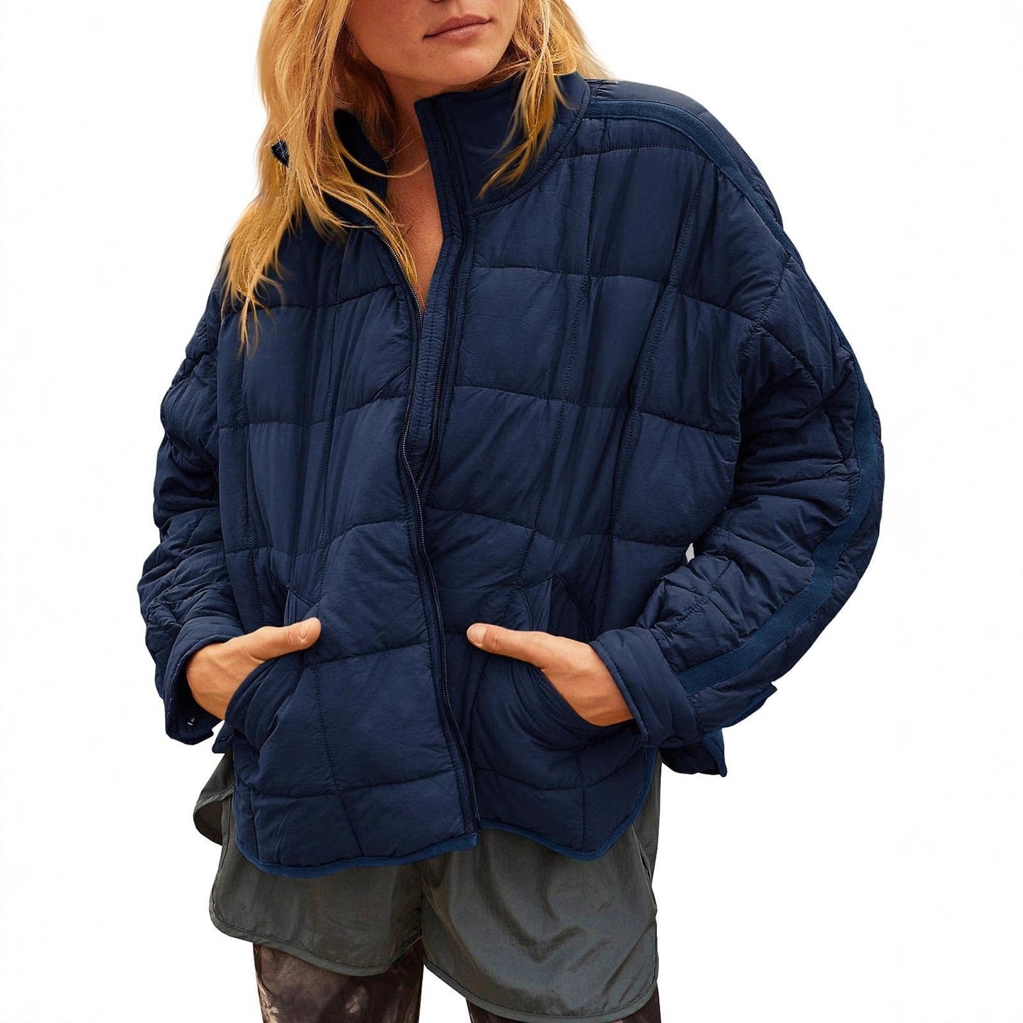Women's Lightweight Zip Compression Cotton Down Coats