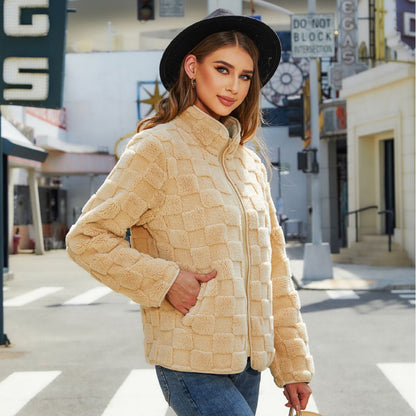 Women's Long Sleeve Zipper Loose Solid Color Coats