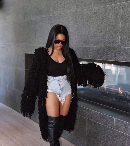 Women's Fashion Wear Knitted Hand Crochet Tassel Dresses