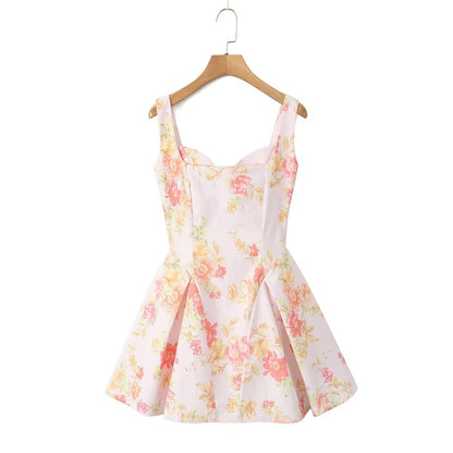 Women's Popular Autumn Printed Suspender Dress Clothing