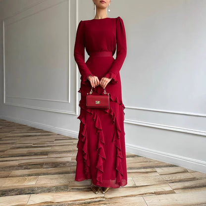 Spring Dress Three-dimensional Ruffled Slim Fit Suits