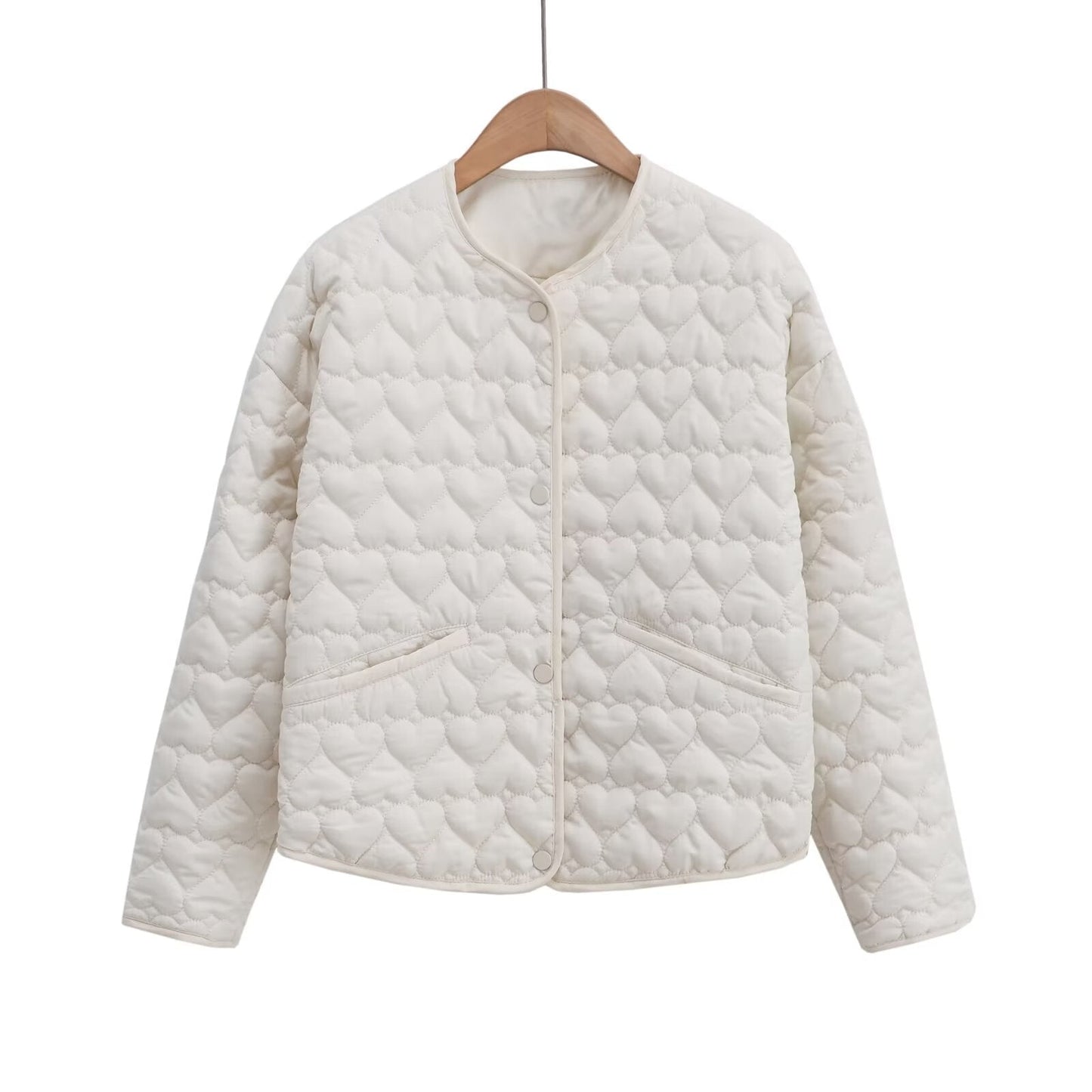 Women's Street Fashion Love Thread Cotton Coats