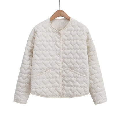 Women's Street Fashion Love Thread Cotton Coats