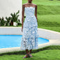 Women's Summer Tube Lace Three-dimensional Beautiful Flower Slim Tops