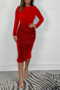 Women's Solid Color Slim Fit Long Sleeves Sequin Dresses