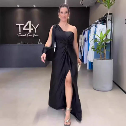 Women's Spring Dress Fashionable Temperament Cinched Waist Dresses