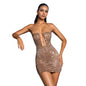 Women's Fashion Wear Sexy Slim Fit Rhinestone Dresses