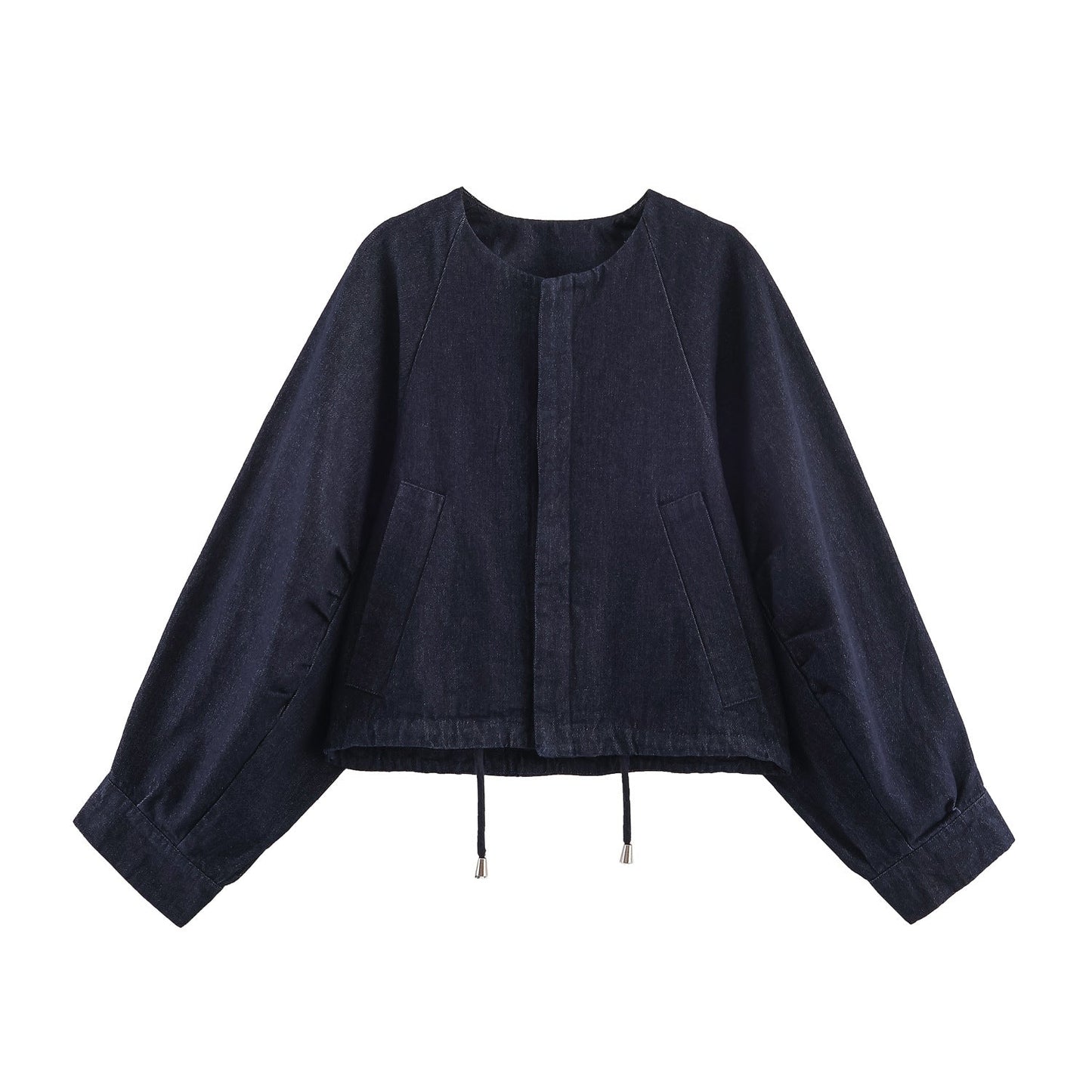 Women's Early Autumn Fashion Denim Fluffy Bomber Suits