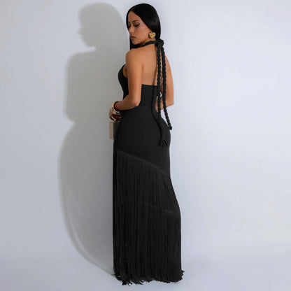 Women's Summer Dress Tassel Stitching Tube Bandage Dresses